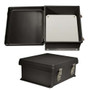 12x10x5" UL® Listed Black Weatherproof Industrial NEMA Enclosure w/Blank Non-Metallic Mounting Plate