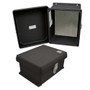 10x8x5" UL® Listed Black Weatherproof Industrial NEMA Enclosure w/Blank Aluminum Mounting Plate