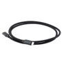 USB 3.1 Type C Cable Assembly, Male-to-Female, 10Gbps, 100W, 5A, 20V, Thunderbolt 3 Compatible, Black, Nylon Braid, 2M