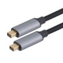 MDP to MDP, M/M, LSZH, Alum Shell, 4K @ 60 Hz, Black Nylon Braid, 3M