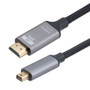 MDP to HDMI, M/M, Alum Shell, 4K @ 60 Hz, Black Nylon Braid, 1M