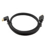 HDMI 2.0 90 degree Left Angle, M/M, Black PVC Shell with black nylon braid cable, Support 4K@60HZ, 3M