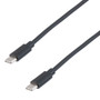 USB 2.0 TYPE C TO C Black TPU Cable, 60W, 1M stretched, 480 mbps, 60 watt, 20V, 3 Amp