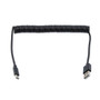 USB 2.0 AM TO TYPE C Black TPU Cable, 3M stretched, 480 mbps, 5V, 3 Amp