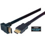 High Speed HDMI  Cable with Ethernet, Male/ Right Angle Male, LSZH, Top Exit 0.5 M