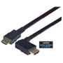 High Speed HDMI  Cable with Ethernet, Male/ Right Angle Male, Left Exit 4.0 M