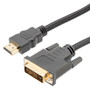 HDMI to DVI-D, Male to Male, 1080P, nylon braided cable, .5 Meter