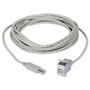 USB Type B Coupler, Female Bulkhead/Male, 36 in.