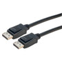 Low Profile DisplayPort Cable Male-Male, Black - 1.0m