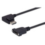 Displayport Right angle male to Displayport female panel mount  10 inches length