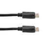 DisplayPort Digital Audio Video Cable Assembly Supporting 16K and HDR as specified in DisplayPort 2.0, Male to Male, PVC, Black, 1M