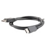 DisplayPort Digital Audio Video Cable Assembly Supporting 16K and HDR as specified in DisplayPort 2.0, Male to Male, PVC, Black, 1M