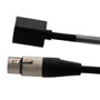 DMX Lighting Adapter Cable, 3 pin XLR Female to RJ45 Female, Black, 1 FT