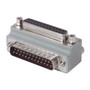 Low Profile Right Angle Adapter, DB25 Male / Female, Cable Exit 2