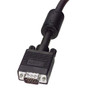 Premium VGA Cable, HD15 Male / Male with Ferrites, Black 1.0 ft