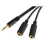 3.5mm Male Stereo to Dual 3.5mm Jack Y cable, 10.0 ft