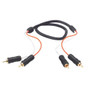 2 Line Audio RCA Cable, RCA Male / Male, 3.0 ft