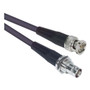 RG59A Coaxial Cable, BNC Male / Female Bulkhead, 1.0 ft