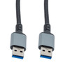 USB 3.2 Data Cable, Aluminum connector, 10Gbps, A Male Plug to A Male Plug, 5V 3A, 1M