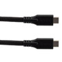USB 4.0 Nylon Braided Cable, Type C Male to Type C Male, 20 Gbps, 100 Watt, Black Molded Plug, 3 Meter