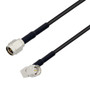 Low Loss SMA Male to SMA Male Right Angle Cable Assembly using 100 Series Coax, 2 FT
