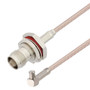 TNC Female Bulkhead to MCX Plug Right Angle Cable Assembly using RG316-DS Coax, 4 FT