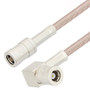 SMB Plug to SMB Plug Right Angle Cable Assembly using RG316 Coax, 6 FT , LF Solder