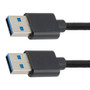 USB 3.0, AM/AM, Alum Shell, Support 5V/2A, 5Gbps, 3M Black Nylon Braid