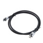 USB 3.2 Locking Cable, Type C Male Top Screw to Right Angle Top Screw Type C Male, 5V, 3A, 5 Gbps, Black Nylon Braid over PVC Jacket, 1M