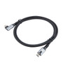 USB 3.2 Locking Cable, Type C Male Top Screw to Left Angle Top Screw Type C Male, 5V, 3A, 5 Gbps, Black Nylon Braid over PVC Jacket, 3M