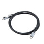 USB 3.2 Locking Cable, Type C Male Plug Top Screw Both Sides, 5V, 3A, 5 Gbps, Black Nylon Braid over PVC Jacket, 3M