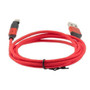 180 degrees Rotating Head Red Nylon Braided Cable, USB 2.0 A Male to Micro Male, 5 Volt, 2.4 Amp, 2 Meter
