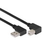 Right Angle USB Cable,Right Angle A Male/Right Angle B Male Black, 5.0m