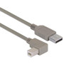 Right Angle USB Cable, Straight A Male / Right Angle B Male, 5.0m