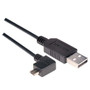 Angled USB cable, Straight A Male/ Left Angle Micro B Male, 0.75m