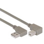 Right Angle USB Cable, Right Angle A Male/Right Angle B Male, 5.0m