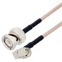 SMA Male Right Angle to BNC Male Cable Assembly using RG316 Coax, 5 FT with HeatShrink