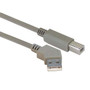 45 Degree USB Cable, 45 Degree Right Angled A Male / Straight Male, 1.0 m