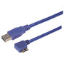 USB 3.0 Type A straight to Micro B right angle exit 1M