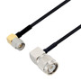 SMA Male Right Angle to TNC Male Right Angle Cable Assembly using LC085TBJ Coax, 3 FT with HeatShrink