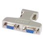 DB9 Y Splitter Adapter, DB9M - DB9F & DB9F