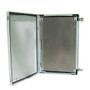24x16x9 Inch Weatherproof NEMA 4X Enclosure w/Back and Front Mounting Plate