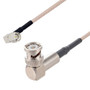 SMA Male Right Angle to BNC Male Right Angle Cable Assembly using RG316-DS Coax, 2 FT with HeatShrink