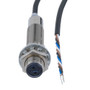 Photoelectric Sensor, M12 x 60mm, NPN NO+NC, Diffuse Reflection 0.2 meter Range, 2 meter 4-wire Cable, IP67, Brass