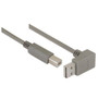 Right Angle USB Cable, Down Angle A Male/ Straight B Male, 0.75m