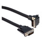 Plastic Armored DVI-D Dual Link DVI Cable Male / Male Right Angle, Bottom, 10.0 ft