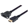 High Speed HDMI  Cable with Ethernet, Male/ Panel Mount Female 2.0 M