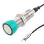 Ultrasonic Proximity Sensor, Cylindrical, M30 threaded, Ni-plated Brass, NPN, Sensing Range 200 to 4000 mm, 5-pin A-coded M12 connector