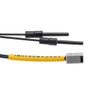 Fiber Optic Sensor Cable, 2M Array-type, Diffuse Reflection, R25 POF with Square Sensing End and 10 mm Wide Straight Beam Exit
