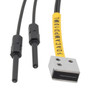 Fiber Optic Sensor Cable, 2M Array-type, Diffuse Reflection, R25 POF with Square Sensing End and 10 mm Wide Straight Beam Exit